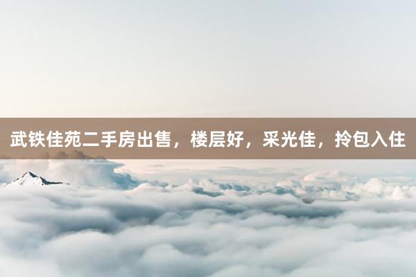 武铁佳苑二手房出售，楼层好，采光佳，拎包入住